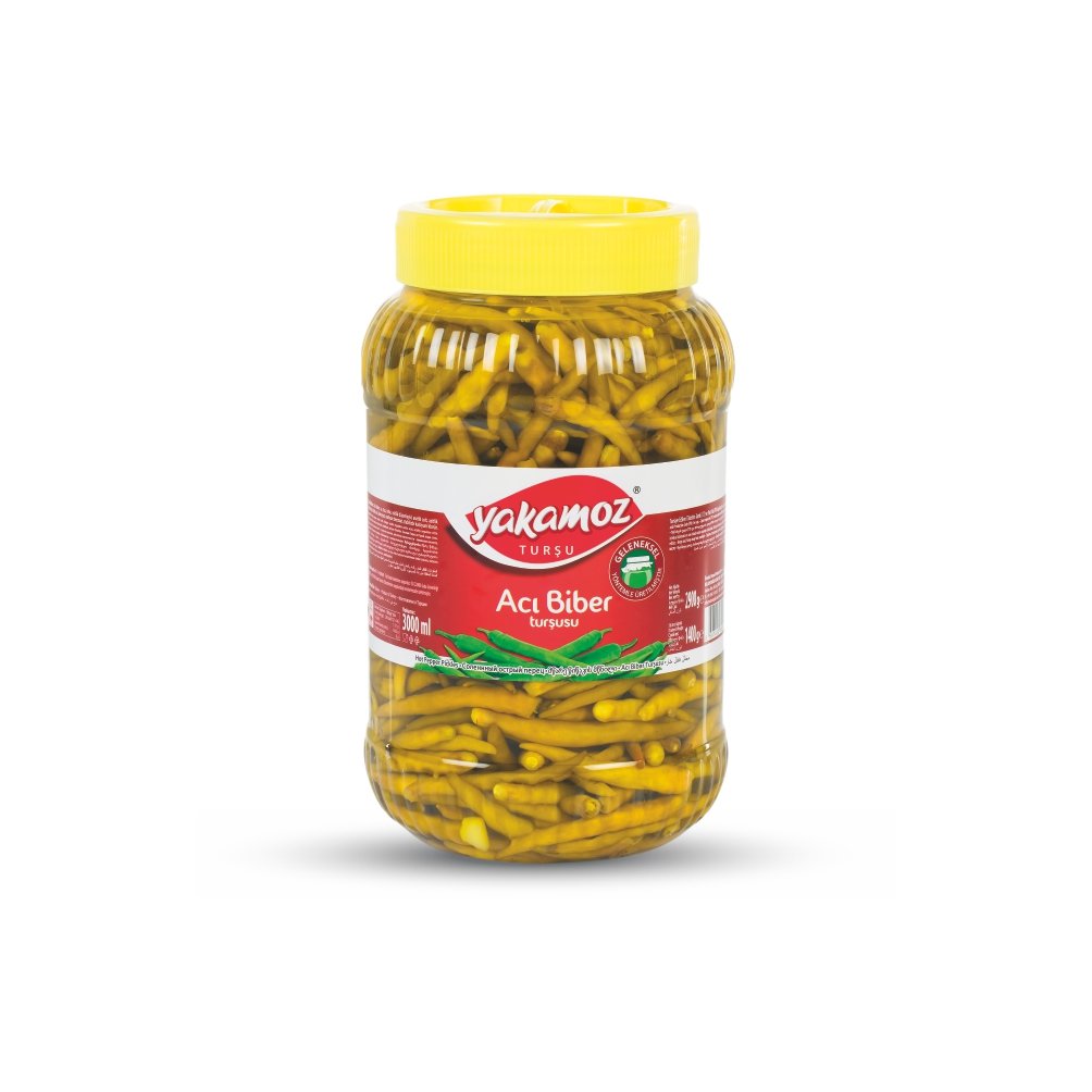 YAKAMOZ ACI BİBER TURŞUSU 3 LT