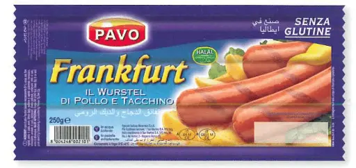 Pavo Frankfurt IL WURSTEL DI POLLO E TACCHINO 250 G